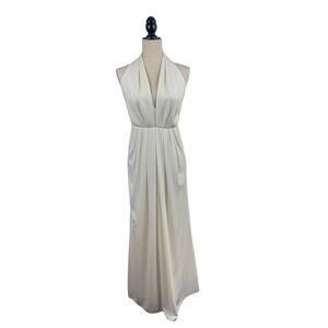 Jill Stuart Ivory Halter Maxi Dress